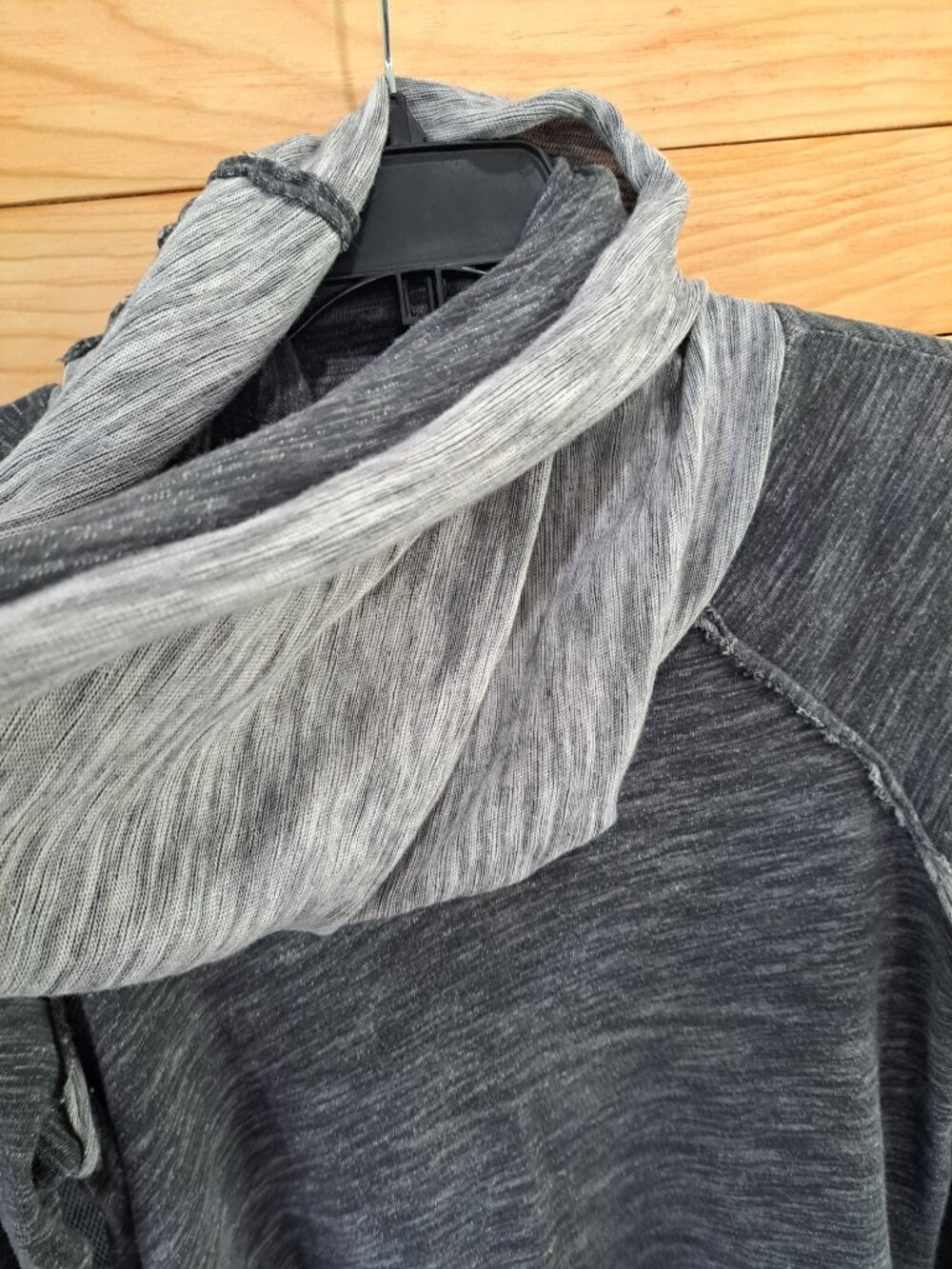 Free People Beach Cocoon Funnel Neck Sweatshirt Gray Long Sleeve Top Women's S - Picture 4 of 10